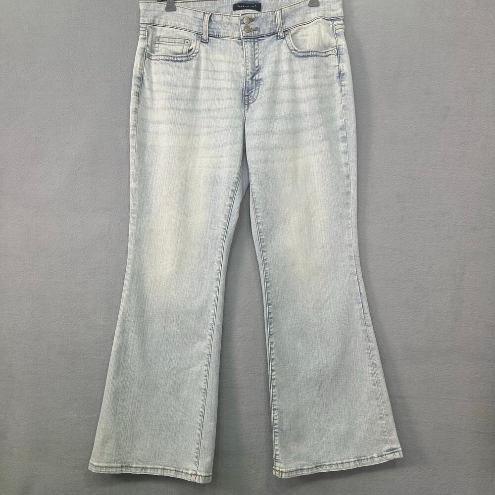 Aeropostale Low Rise Flare Jeans Light Wash Y2K Stretch Denim Size 14R - Picture 2 of 14